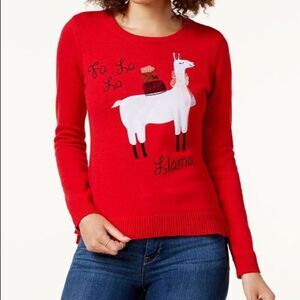 Fa La La Llama Sequin Christmas Sweater